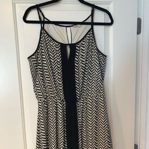 Daniel Rainn strapless B&W dress